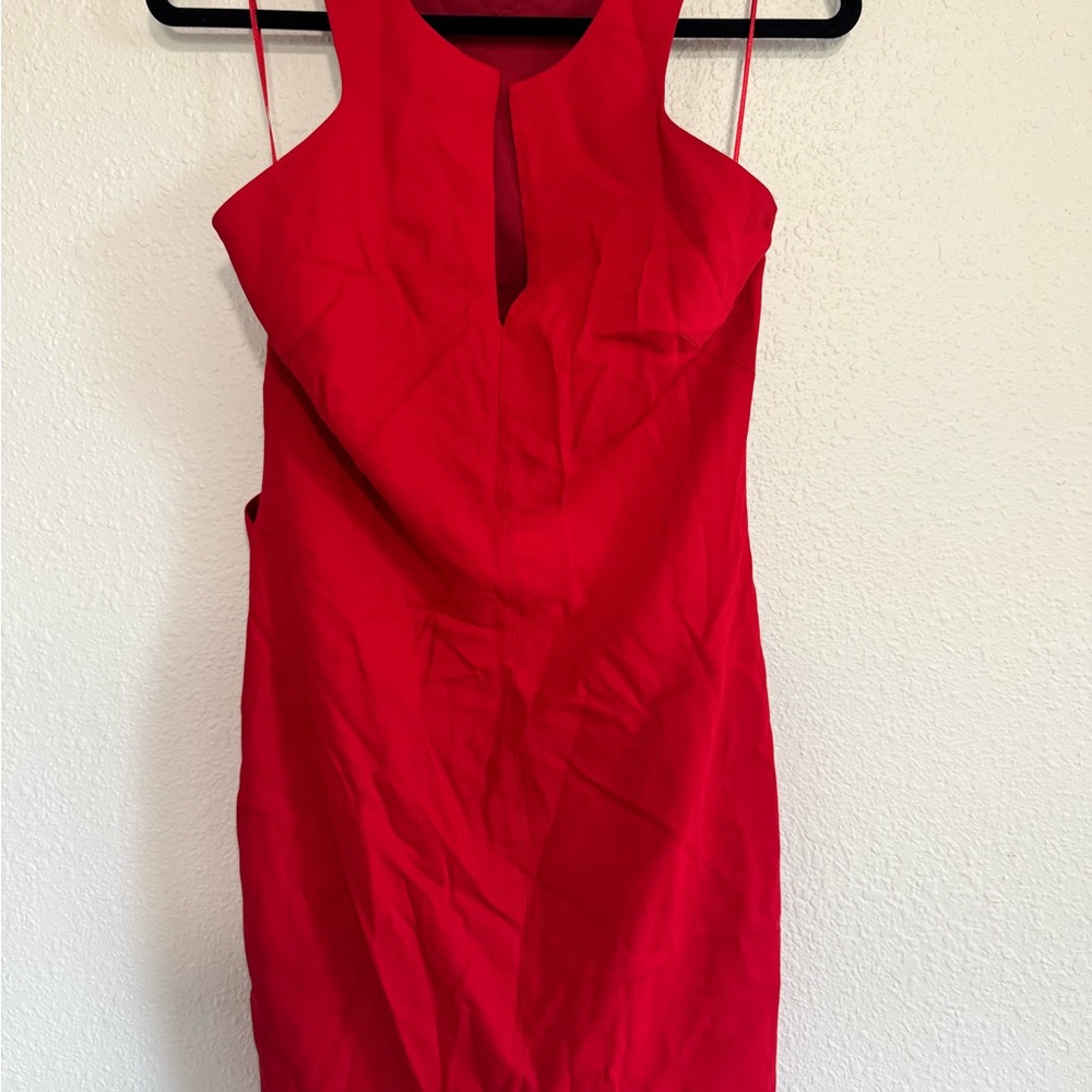 Robert Rodriguez Red Cut Out Racerback Sheath Dress‎ Size 8